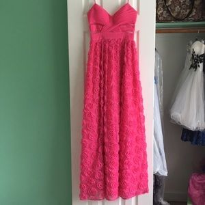 Hot pink prom dress